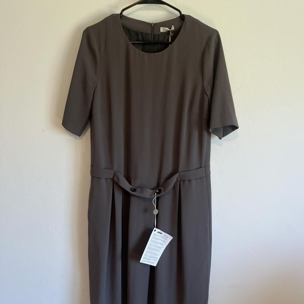 NWT Grey Cappellini dress with belt. Retails $400+ Italian size 42 (US M)